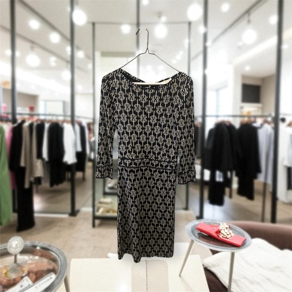 Tory Burch Black and White Patterned Dress